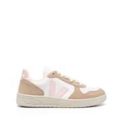 Veja Beige/Vita Sneakers med Perforerad Detalj Multicolor, Dam