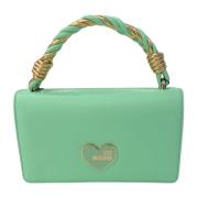 Love Moschino Mintgrön Vävd Handväska Green, Dam