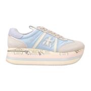 Premiata Beige Läder Sneakers Multicolor, Dam