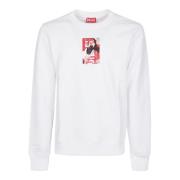 Diesel Sweatshirts White, Herr