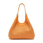 Gianni Chiarini Orange Straw Shopper Handväska Orange, Dam