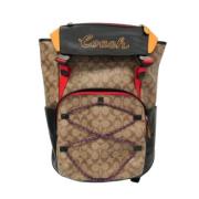 Coach Pre-owned Pre-owned Canvas ryggsckar Brown, Dam