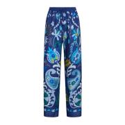 Maliparmi Straight Trousers Blue, Dam