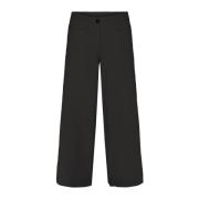 LauRie Wide Trousers Black, Dam