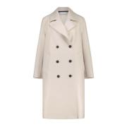 Harris Wharf London Double-Breasted Coats Beige, Dam