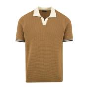 Drumohr Brun Polo T-shirt Modell D0G146W Brown, Herr