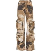 Blumarine Wide Trousers Multicolor, Dam