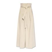 Moschino Byxor med vida ben Beige, Dam