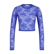 Patrizia Pepe Long Sleeve Tops Blue, Dam