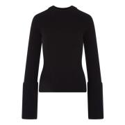 Sa Su Phi Round-neck Knitwear Black, Dam