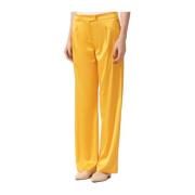 Patrizia Pepe Wide Trousers Orange, Dam