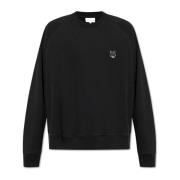 Maison Kitsuné Sweatshirt med logotyp Black, Herr