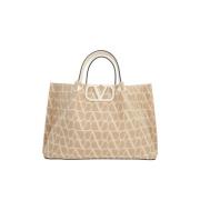 Valentino Garavani Iconographe Toteväska Beige, Dam