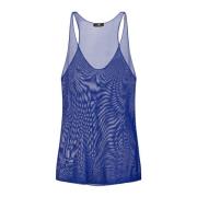 Elisabetta Franchi Sleeveless Tops Blue, Dam