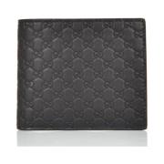 Gucci Bifold Svart Läder Plånbok Horisontell Black, Herr