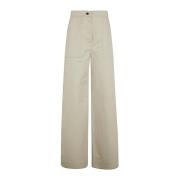 Max Mara Wide Trousers White, Dam