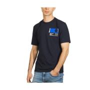 Blauer Herr kortärmad T-shirt Blue, Herr