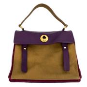 Yves Saint Laurent Vintage Pre-owned Laeder handvskor Purple, Dam