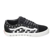 Vans Leopard Print Low-Profile Lace-Up Sneakers Black, Herr