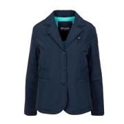 Blauer Kort Nylon Dunjacka Blå Blue, Dam