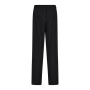 Patrizia Pepe Straight Trousers Black, Dam