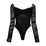 Mugler Svart Topp Black, Dam