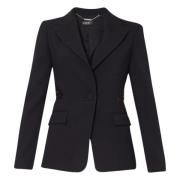 Liu Jo Svart Spets Blazer Jacka Black, Dam