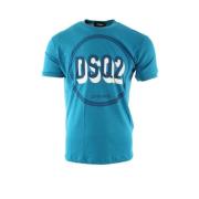 Dsquared2 Snygg Blå Herr T-shirt Blue, Herr