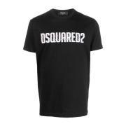 Dsquared2 Glitch Logo Cool T-Shirt Black, Herr