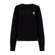 Maison Kitsuné Sweatshirt med logotyp Black, Dam