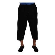 Dolce & Gabbana Svarta Bomull Torero Sweatpants Shorts Black, Herr