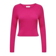 Only Round-neck Knitwear Pink, Dam