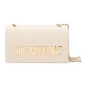 Love Moschino Läder Axelväska White, Dam