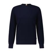 Hugo Boss Finstickad Ecaio Pullover Blue, Herr