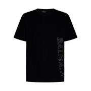 Balmain Logo T-shirt Black, Herr