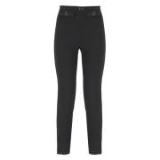 Elisabetta Franchi Cropped Trousers Black, Dam