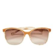 Chloé Pre-owned Pre-owned Acetat solglasgon Brown, Dam