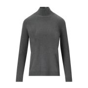 Max Mara Weekend Kiku Grå Turtleneck Ull Silke Tröja Gray, Dam