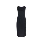 Max Mara Studio Bomull Poplin Ärmelös Klänning Black, Dam