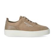 Emporio Armani Beige Mocka Sneaker med Gummilogo Beige, Dam