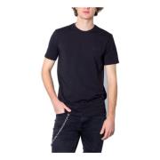 Armani Exchange Enkel T-shirt i svart Black, Herr