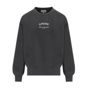 Ganni Sweatshirts Gray, Dam