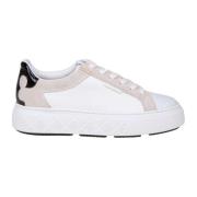 Tory Burch Vita/svarta lädersneakers White, Dam