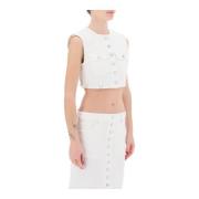 Courrèges Ärmlös topp White, Dam