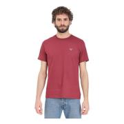 Barbour Bordeaux Logo Broderad T-shirt Red, Herr