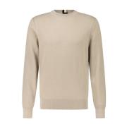 Hugo Boss Finstickad Ecaio Pullover Beige, Herr