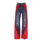 Dolce & Gabbana Wide Jeans Multicolor, Dam