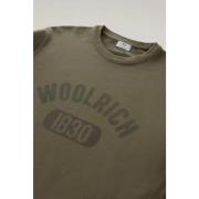 Woolrich Grön Crewneck Sweatshirt Garment Färgad Green, Herr