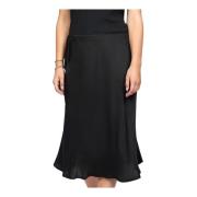 2-Biz Feminin Svart Kjol Gaisa_Solid Black, Dam