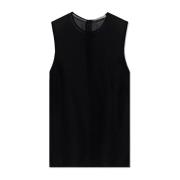 Ami Paris Genomskinlig topp Black, Dam